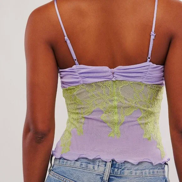 🎉LAST CHANCE🎉 FREE PEOPLE Sweet Nothings Cami / Lilac Combo - Picture 3 of 4